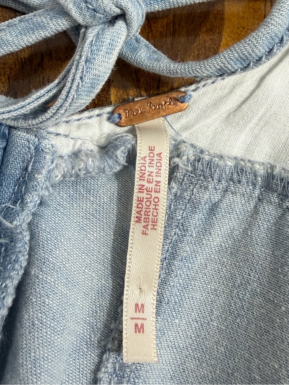 Free People Light Blue Denim Mini Dress - Picture 11 of 12